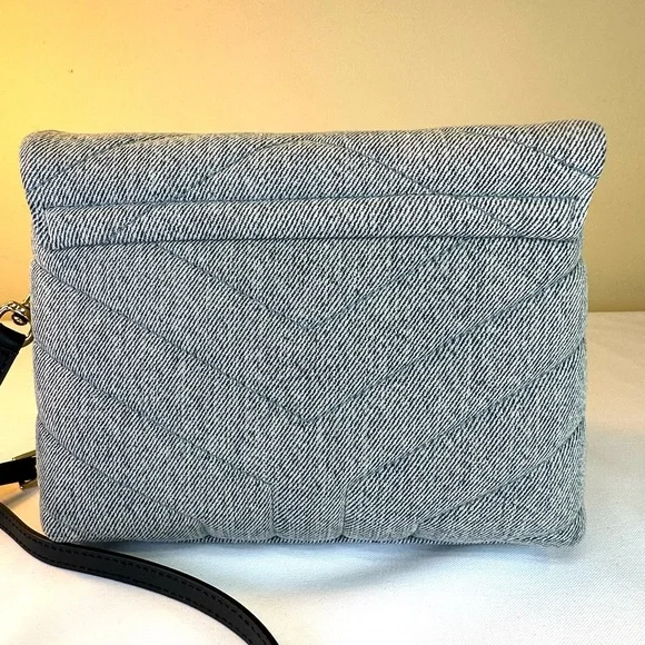 Saint Laurent Loulou Puffer Y Quilted Toy Blue Denim NWT Crossbody Italy COA - Picture 8 of 17